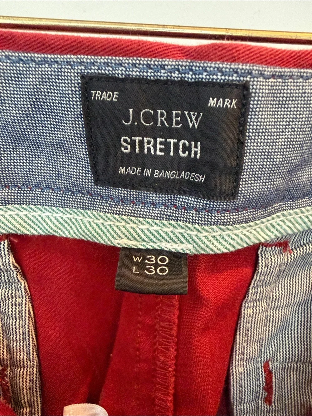 J. Crew Men's Red Chinos